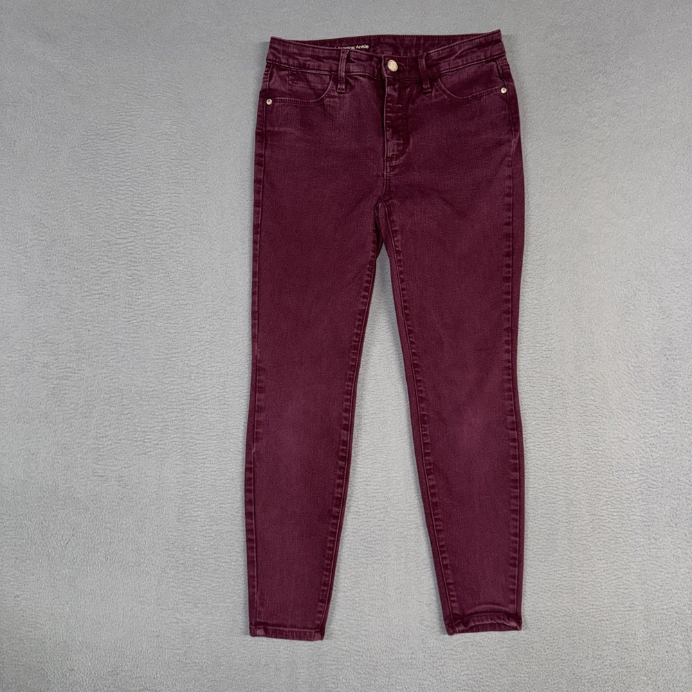 Talbots Jeans Womens 2P Purple High Rise Jegging Ankle Stretch Flawless Denim
